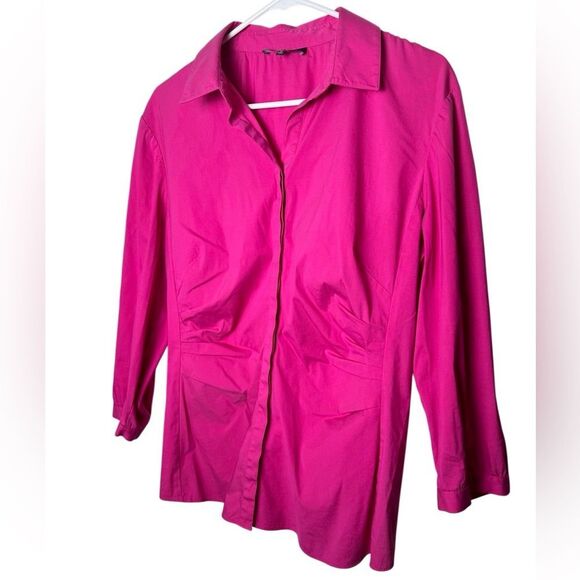 Lafayette 148 Ruched Button Down - Picture 3 of 11